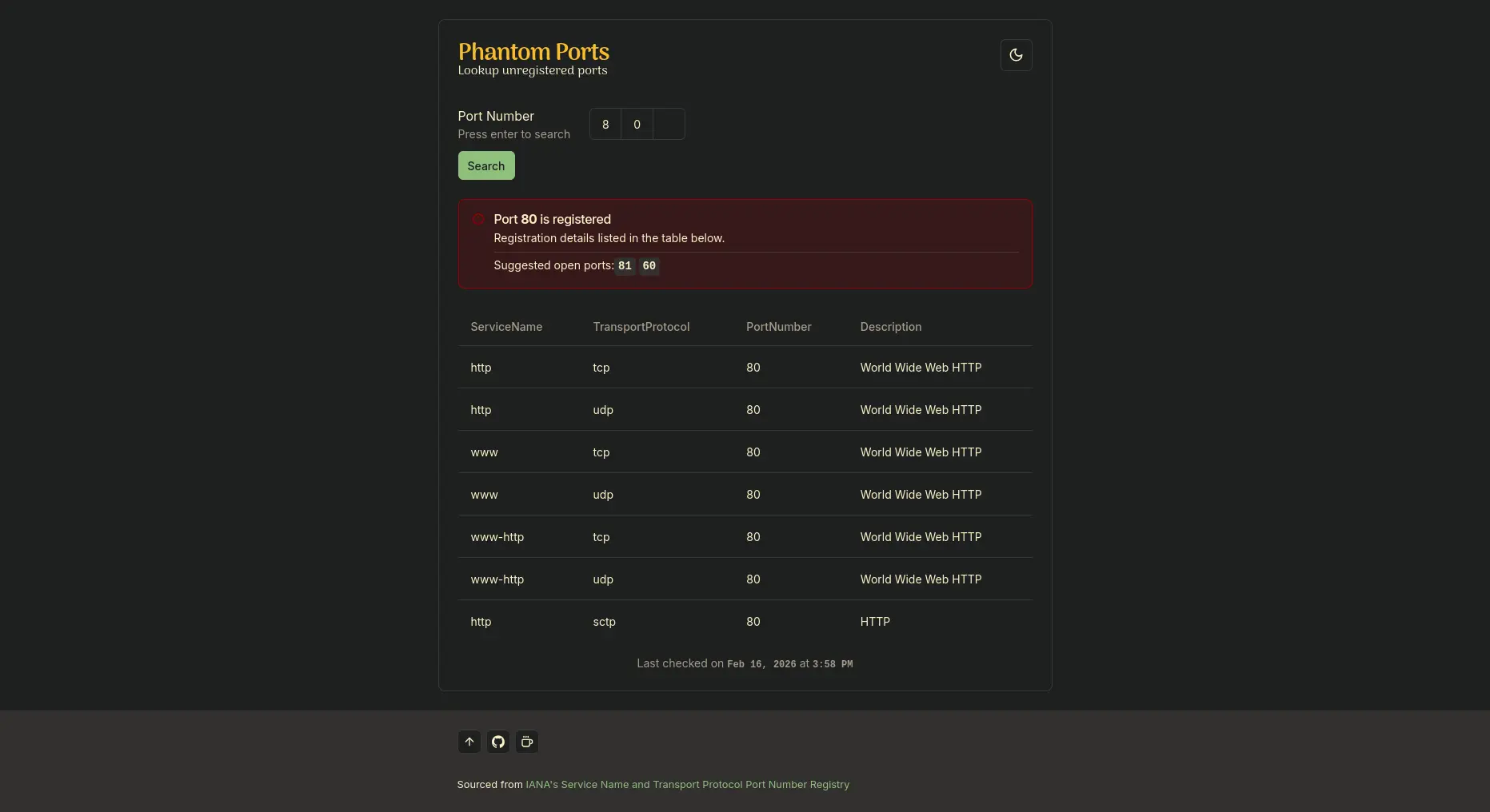 screenshot of phantomports.com